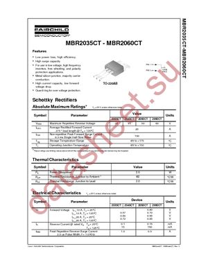 MBR2045CT datasheet  